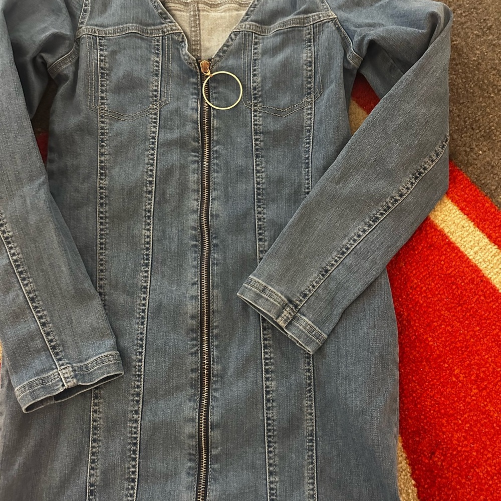 Missguided Blue Denim Mini Dress